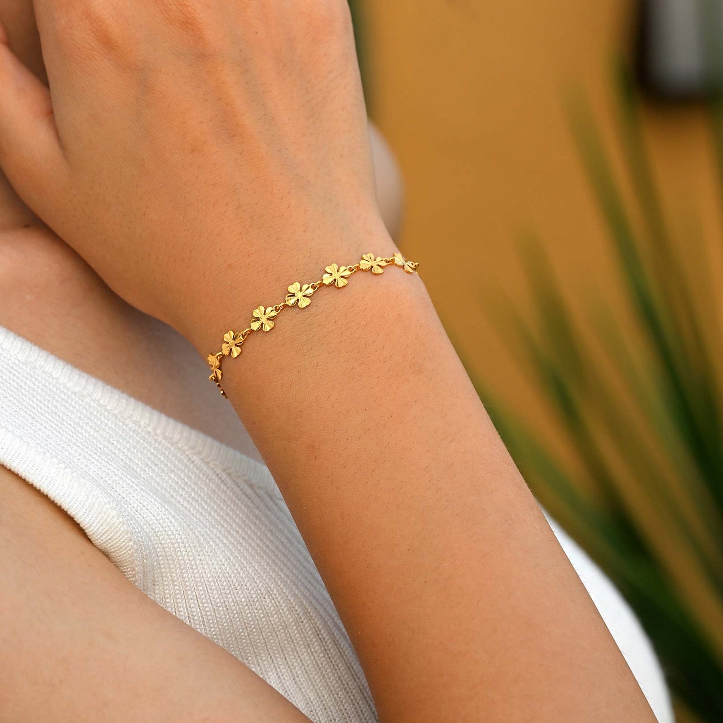 Parure “Golden Bloom”