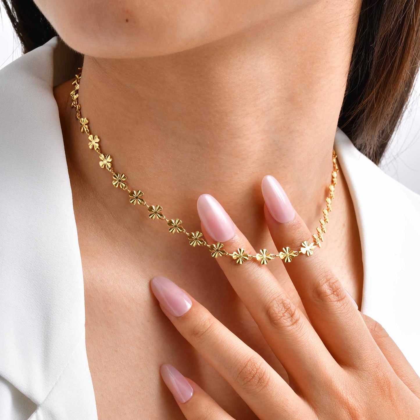 Parure “Golden Bloom”